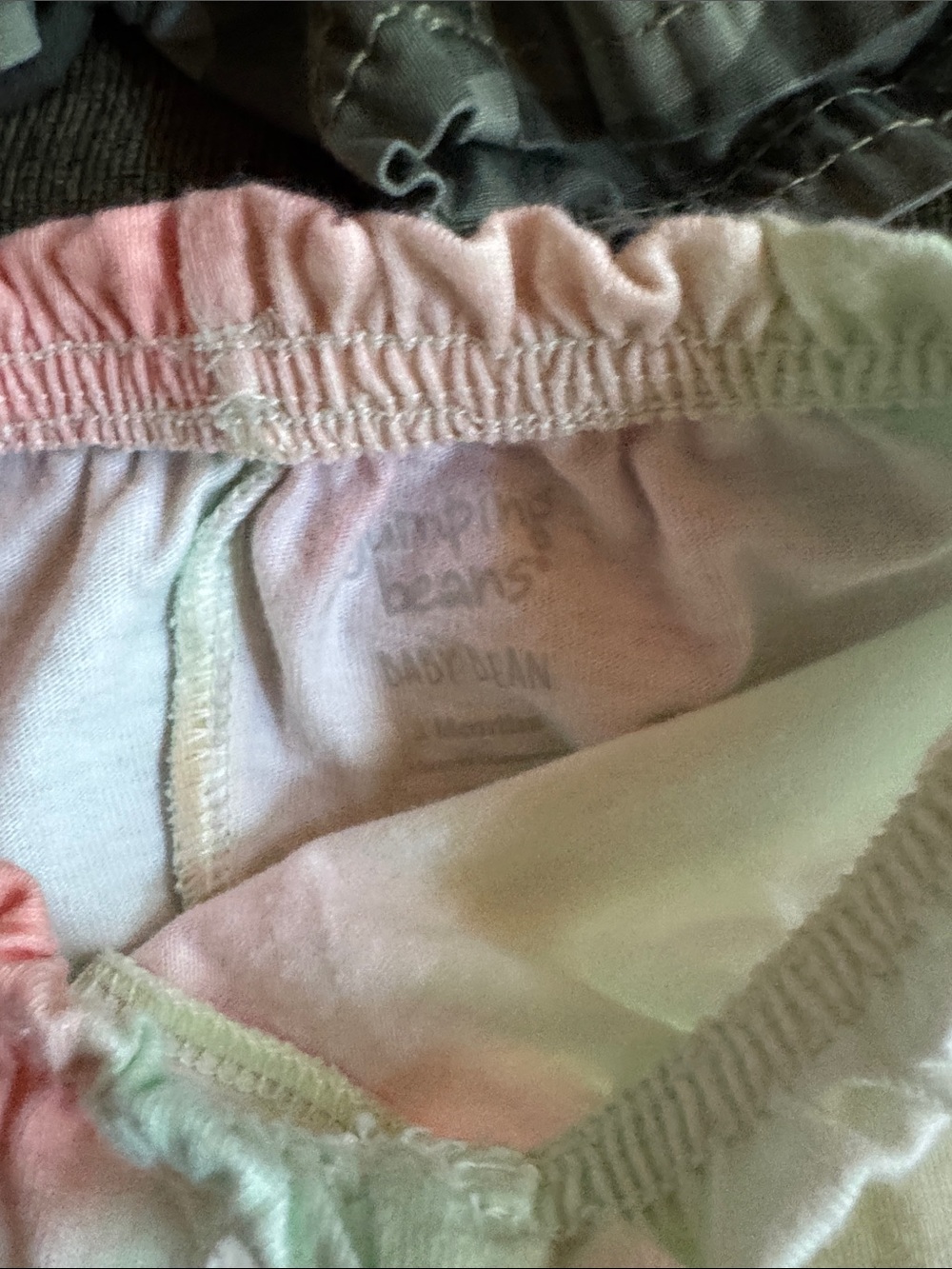 Baby Shorts Bundle - Pink Watermelon, Camo Green, Black, Pastel Tie-Dye 3M - Picture 4 of 6